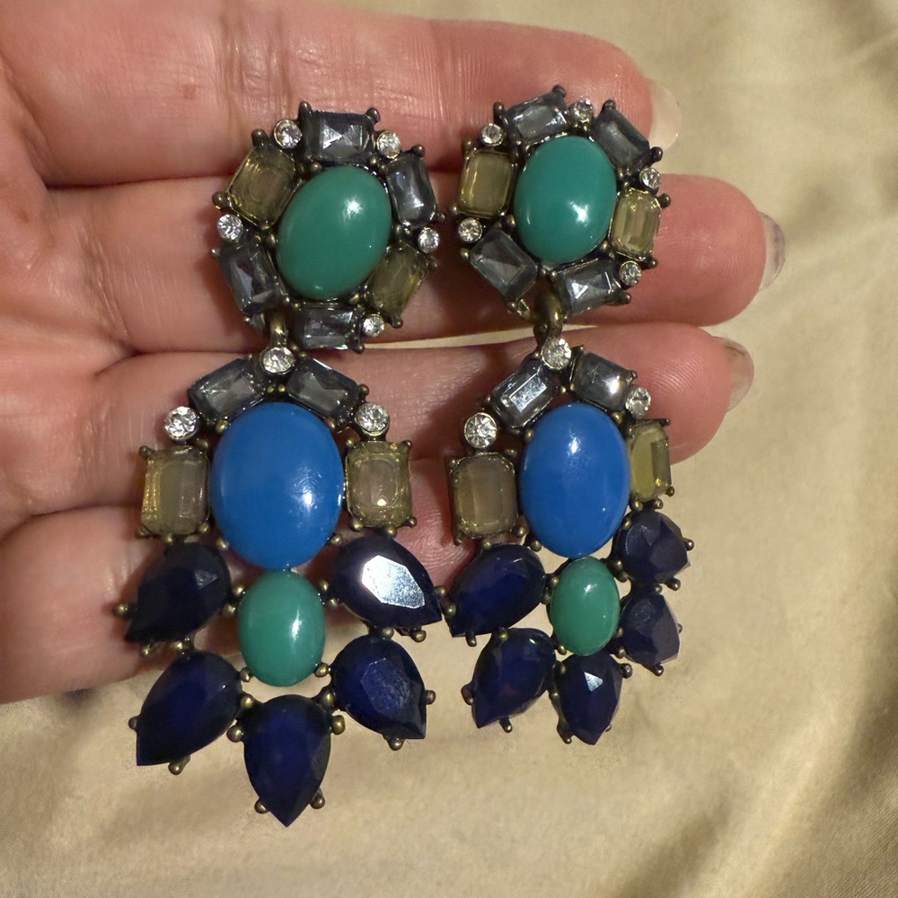 Blue stone earrings